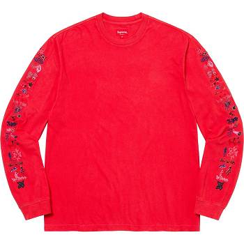Supreme AOI Icons L/S Top Truien Rood | NL314HK