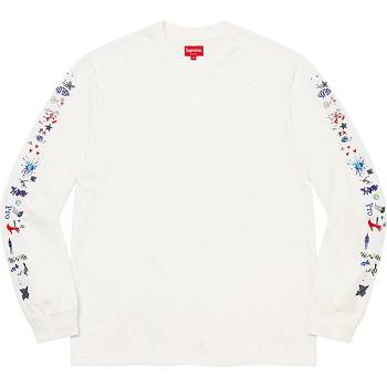 Supreme AOI Icons L/S Top Truien Wit | NL315JJ