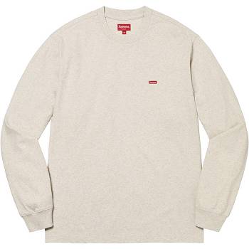 Supreme Small Box L/S Tee Truien Beige | NL343LH