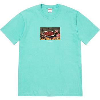 Supreme Strawberries Tee T-shirts Aqua | NL247QZ