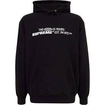 Supreme The World Is Yours Printed Hoodie Zwart | NL463OR